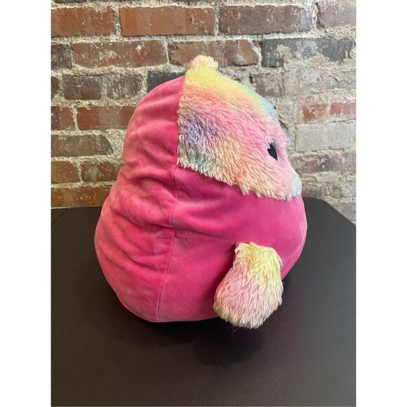 SQUISHMALLOWS Pink/Rainbow/Multi Chick  Poly-Stuffed Toy Lovie Stuffy  Pillow To - Picture 2 of 8